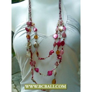 Multi Color Shells Nugets Necklaces Beaded Fashion